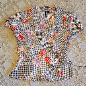 Retro Wrap Blouse